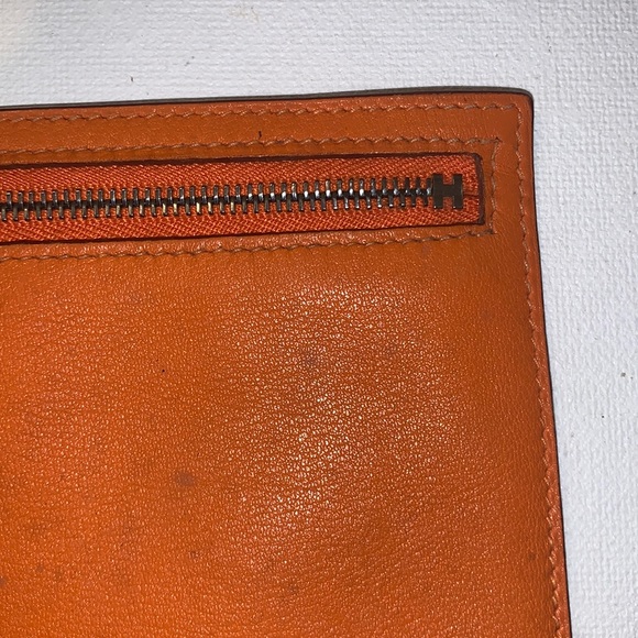 Hermès lamb leather pochette - Picture 6 of 7